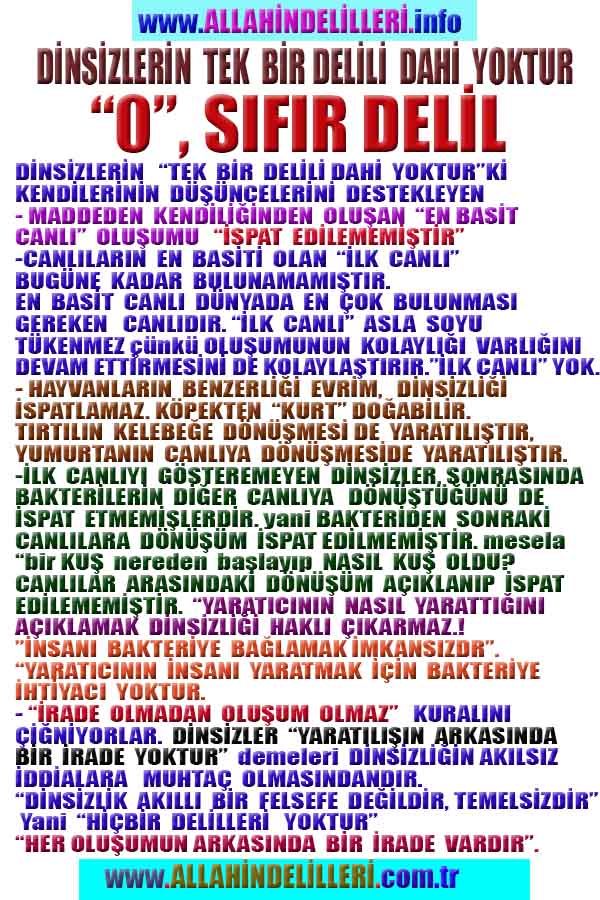 Allahın Varlığının Delilleri, Allahın Delilleri, Tanrının ispatı, Tanrının kanıtları, Allahın ispatı, Allahin delilleri