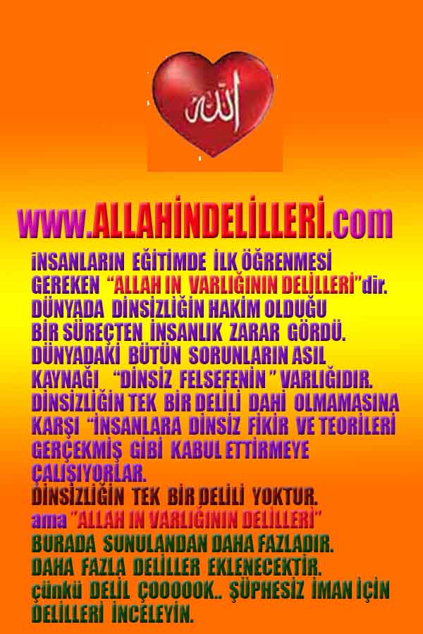 Allahın Varlığının Delilleri, Allahın Delilleri, Tanrının ispatı, Tanrının kanıtları, Allahın ispatı, Allahin delilleri